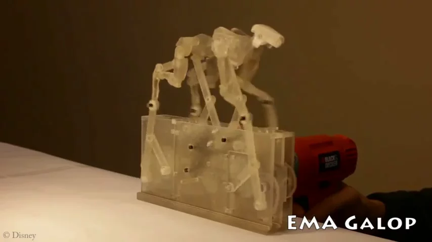 The physical version of EMA's galloping form (Photo: Disney Research)