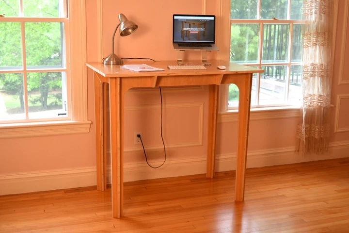The Press Fit Desk aims to be an affordable, portable standing desk