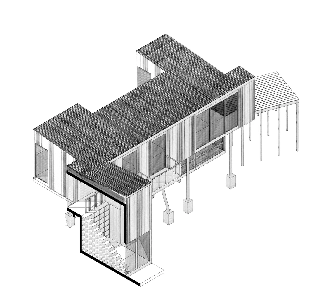 Yellow House design plans by Alejandro Soffia