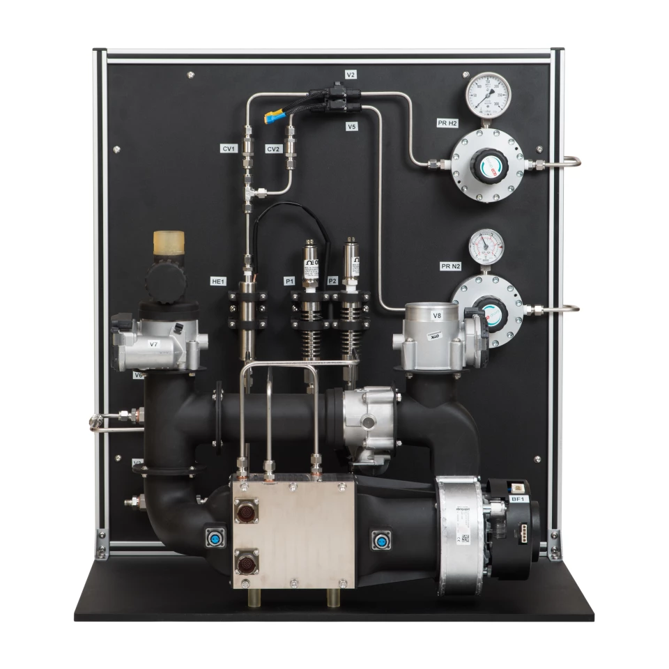 HyPoint's lab validation prototype for its turbo air-cooled fuel cell