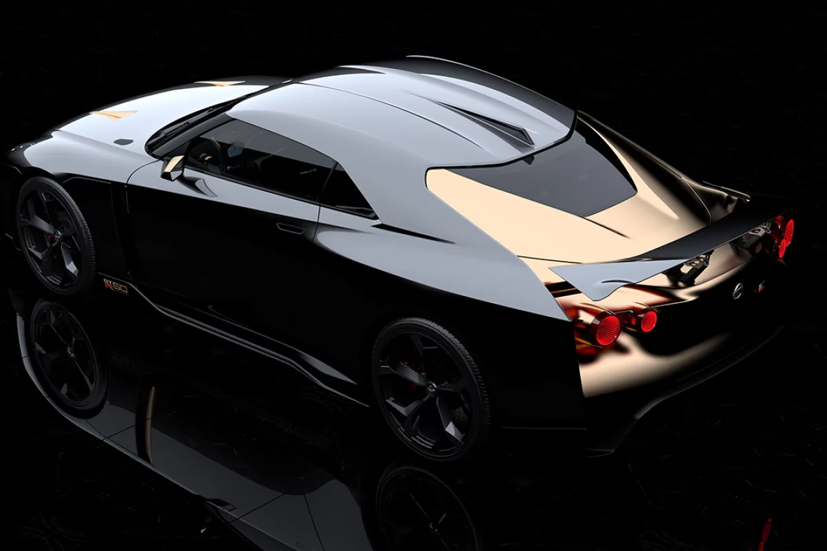 The GT-R50 has a combination of Liquid Kinetic Gray and Energetic Sigma Gold finishes