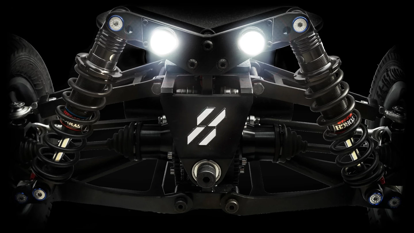 Adjustable suspension signals just how serious the Bajaboards team is about giving you control at high speeds