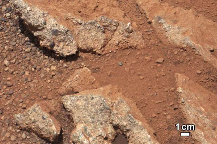 Close up view of the Link outcropping (Photo: NASA/JPL-Caltech/MSSS)