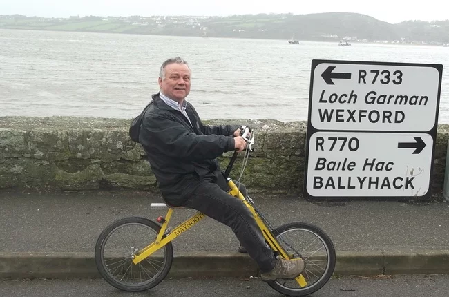 Lenz enjoys a MaynoothBike ride during the waning warm weather of mid fall 2013