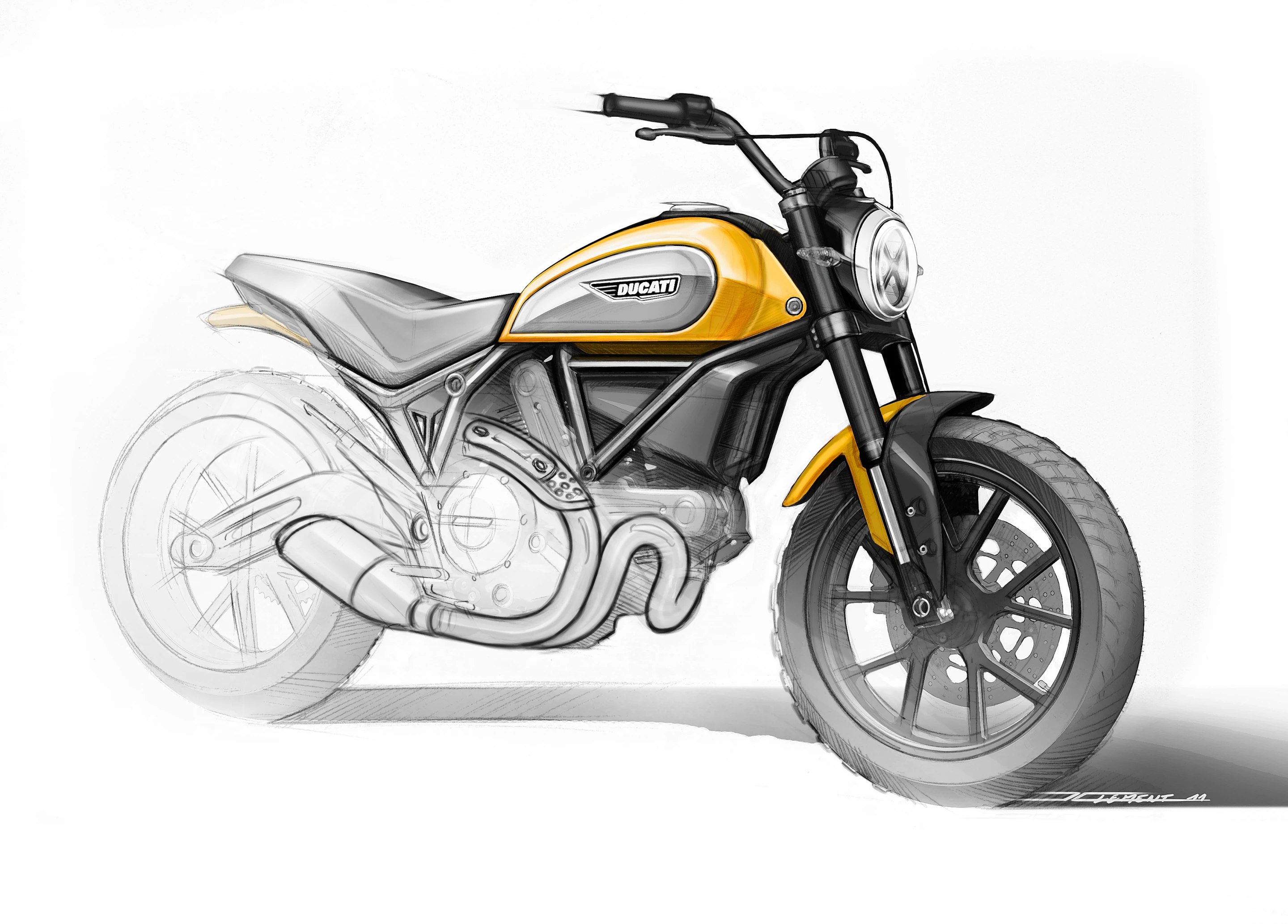Ducati Scrambler Icon model sketch