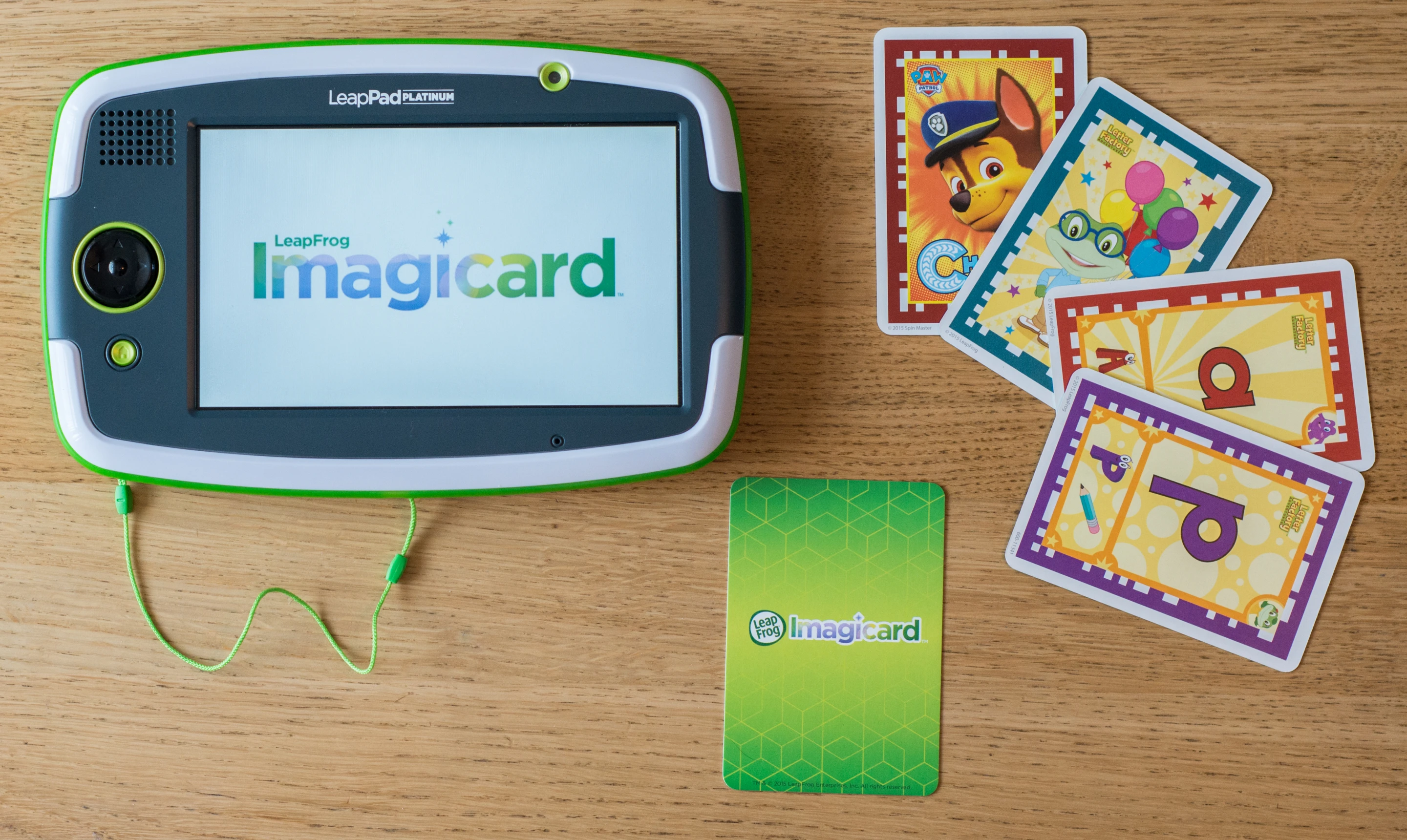 The LeapFrog LeapPad Platinum can be used with LeapFrog’s Imagicards