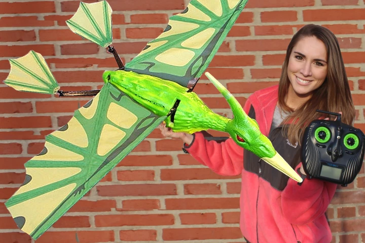 The Flying Pterodactyl comes with its own remote, although it's available for lower pledge levels if you supply your own