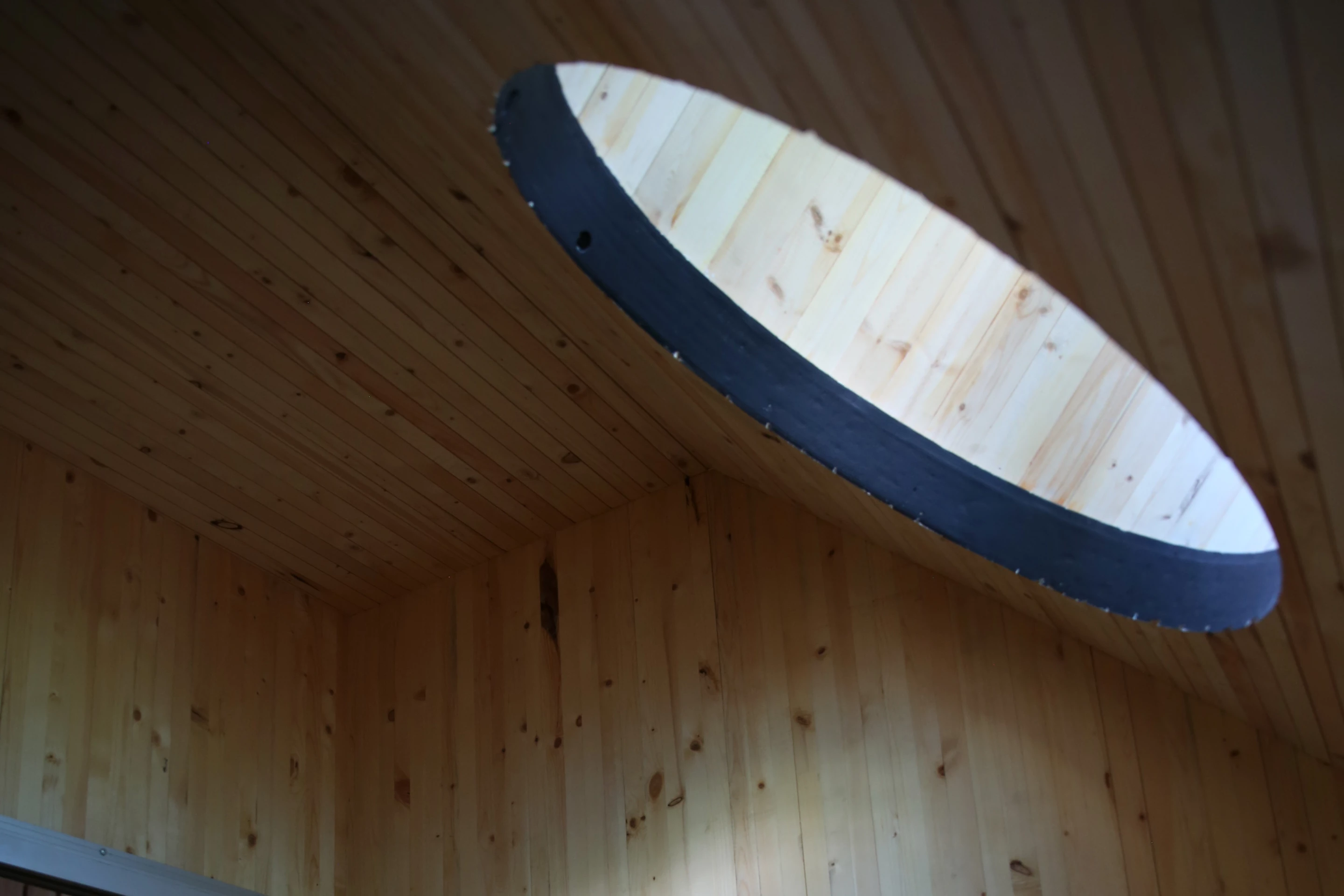 A skylight provides natural illumination