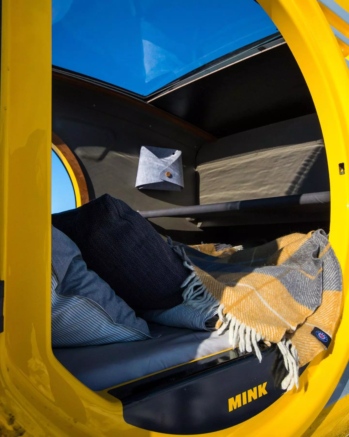 Mink can outfit new trailers with duvets and wool blankets, or buyers can use their own gear