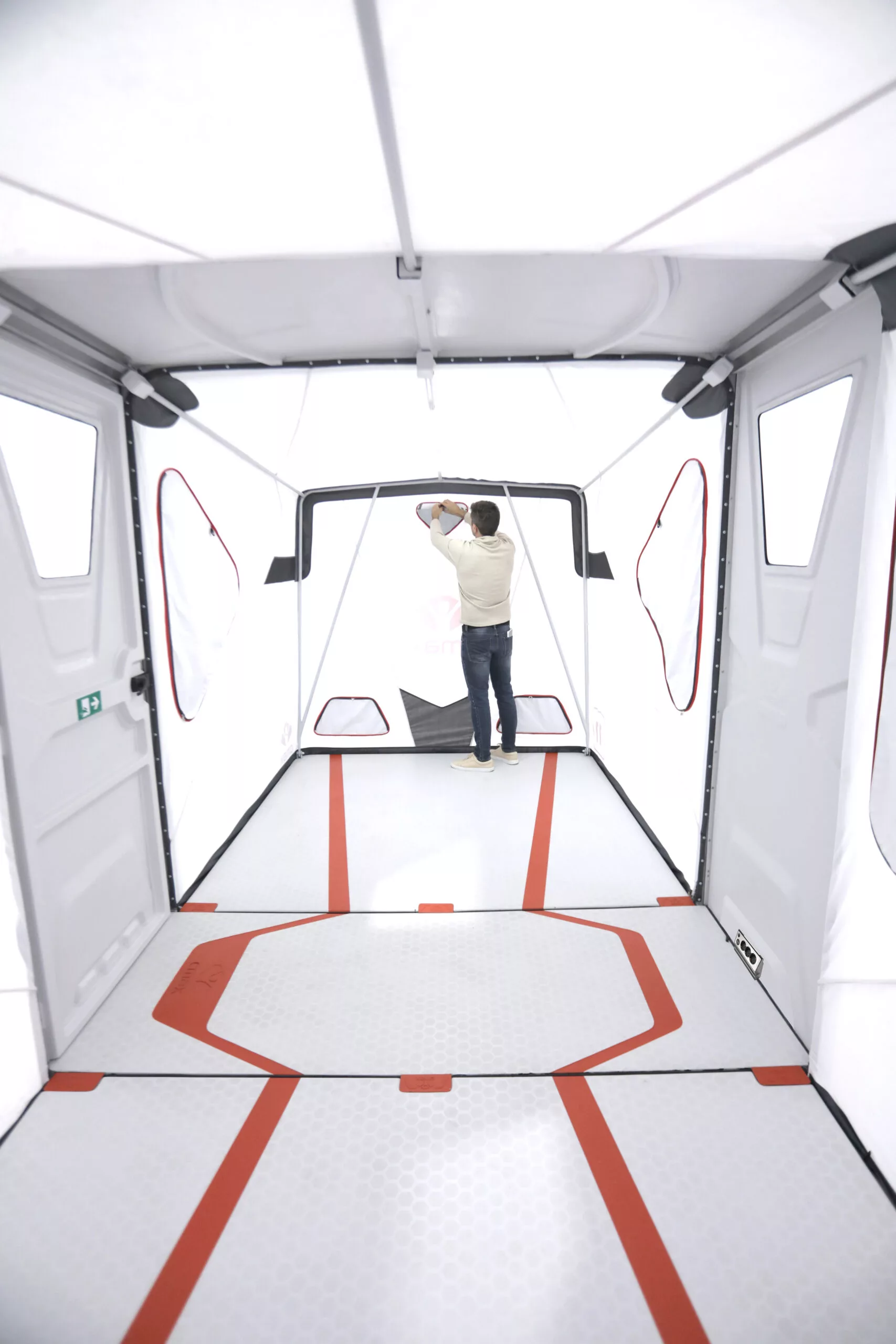 The interior: big enough to sleep eight