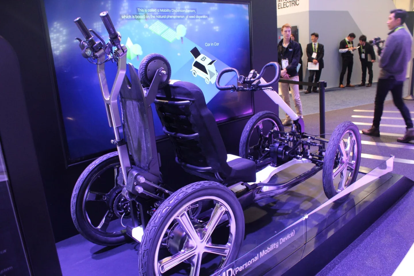 The SEED Car is pedalled by its driver, with a motor providing "a high degree of electric power assistance to make it effortless"