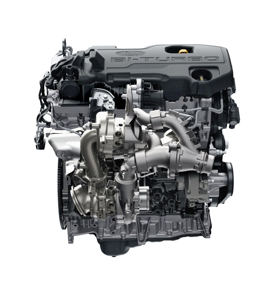 2018 Ford Ranger Raptor: 2.0-liter diesel engine uses separate high and low pressure turbos for maximum responsiveness at low revs, and high power at the top of the rev range