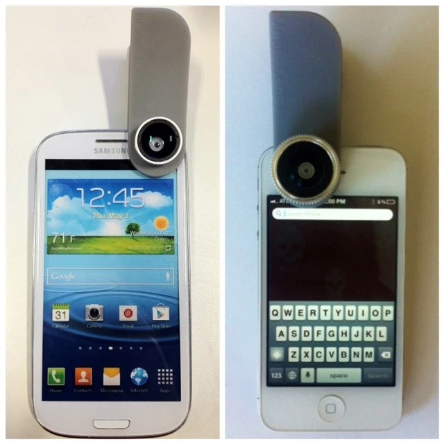 Mobi-Lens can be used on front-facing cameras