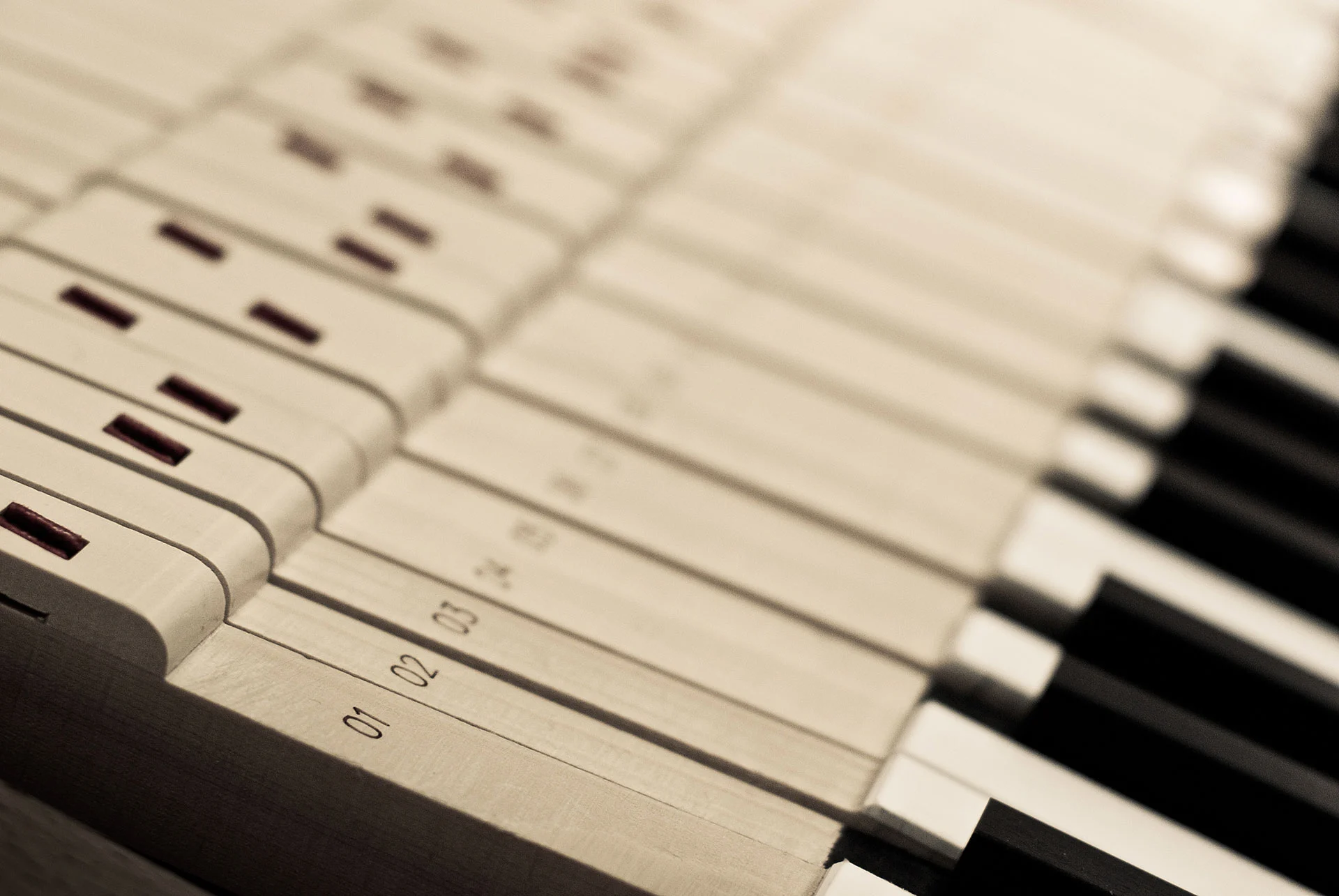 Wood combines with carbon fiber in the futuristic piano