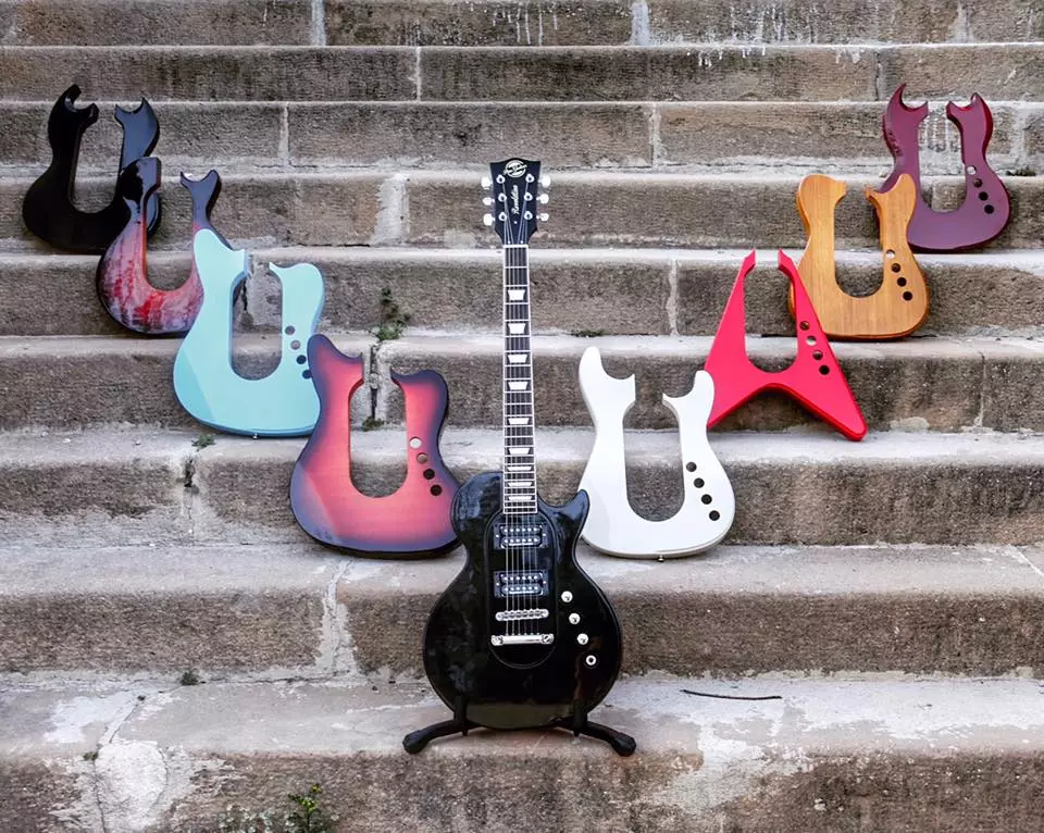 The Revolution guitar range is made up of two body cores and numerous snap-on body shapes