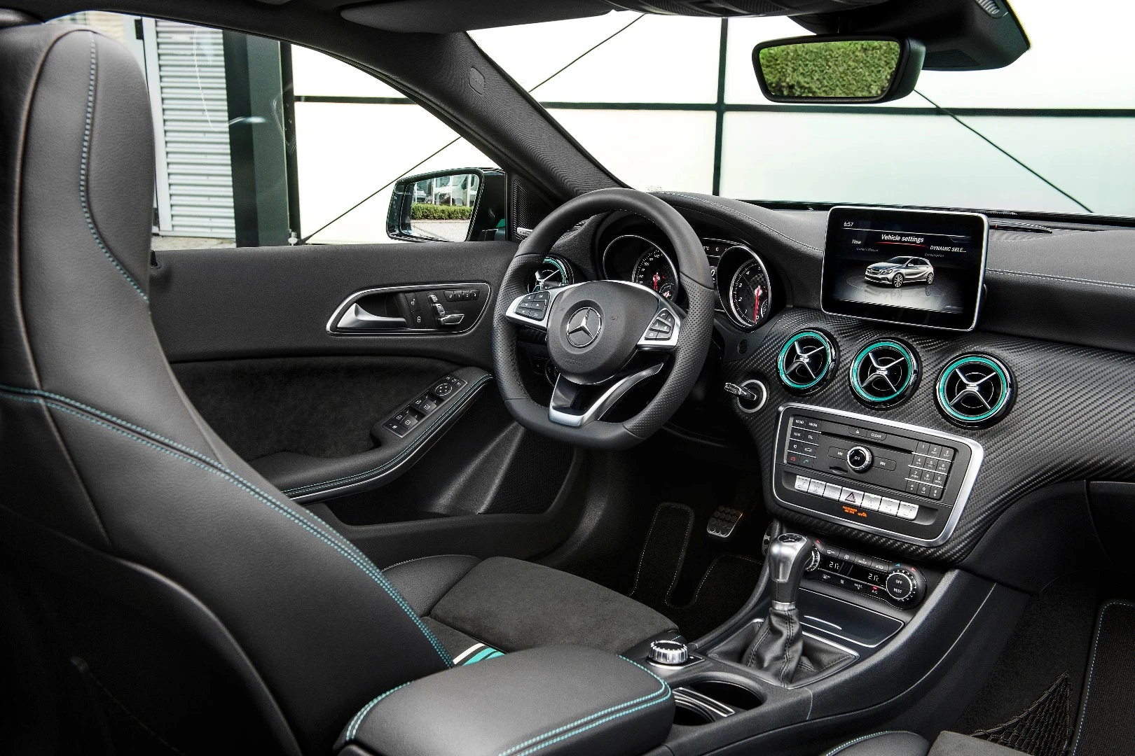 The Motorsports Edition A-Class is fitted out with some colorful highlights