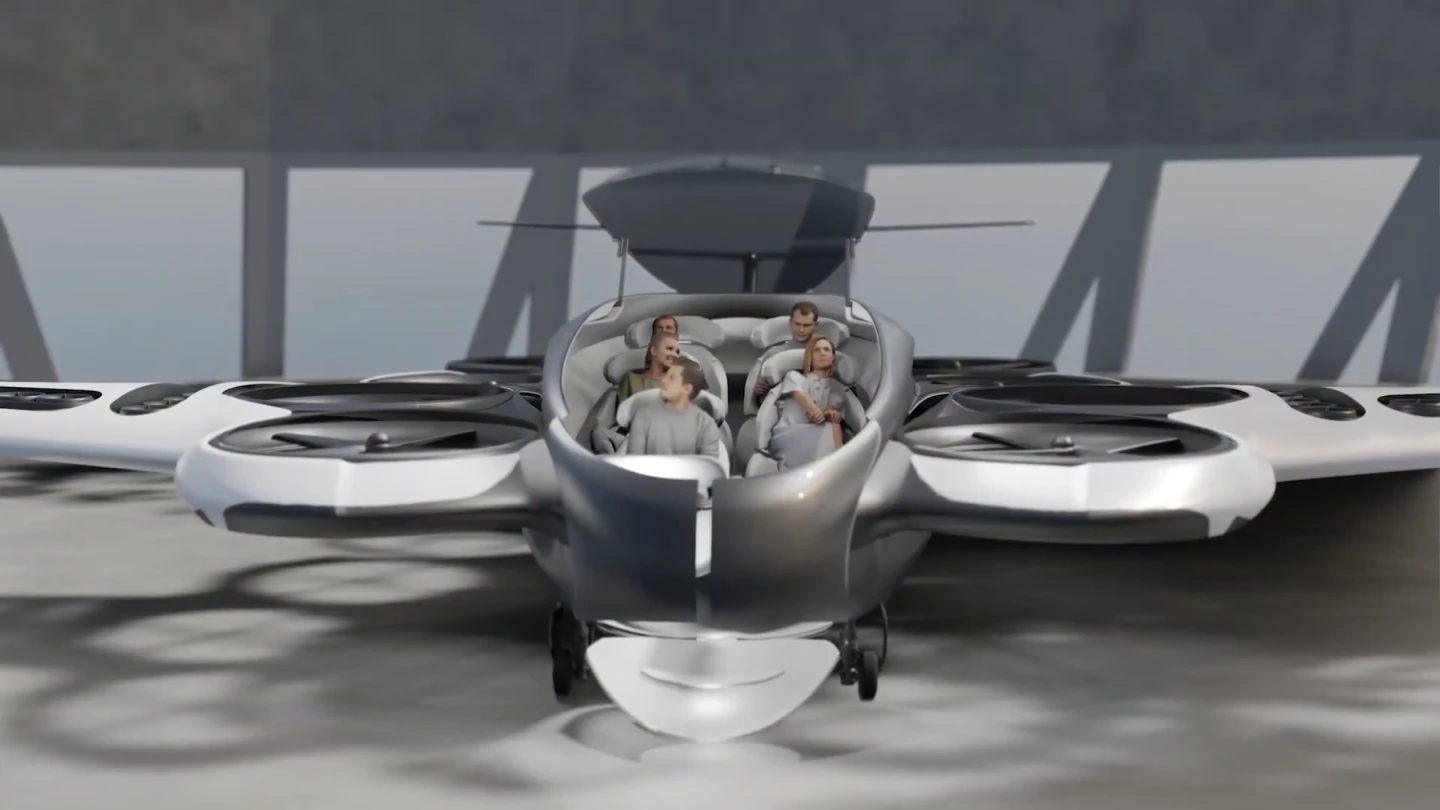 Entry is via a door at the front and a lifting cabin lid. Lady on the right clearly not impressed
