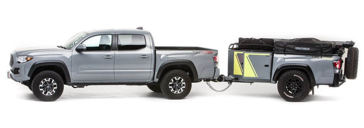 Color-matched Tacoma pickup and Tacoma trailer