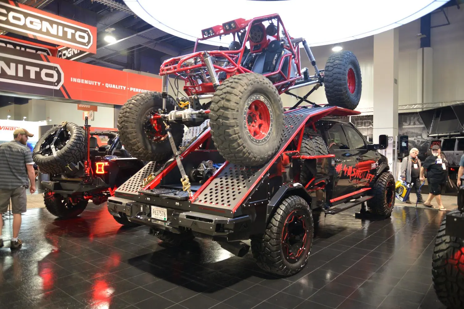 Specially modified toy haulers are always fun to see at SEMA