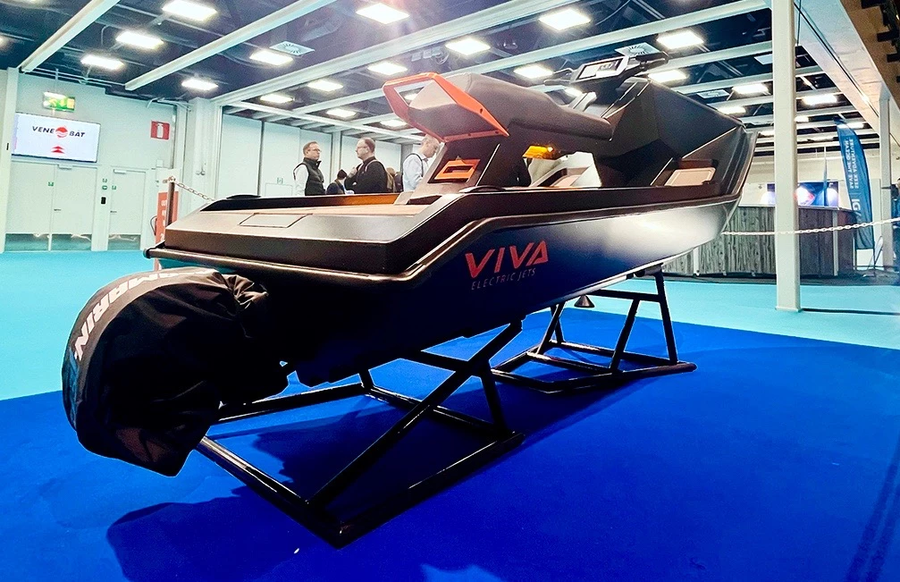 Viva shows its electric PWC at the 2024 Helsinki Boat Show