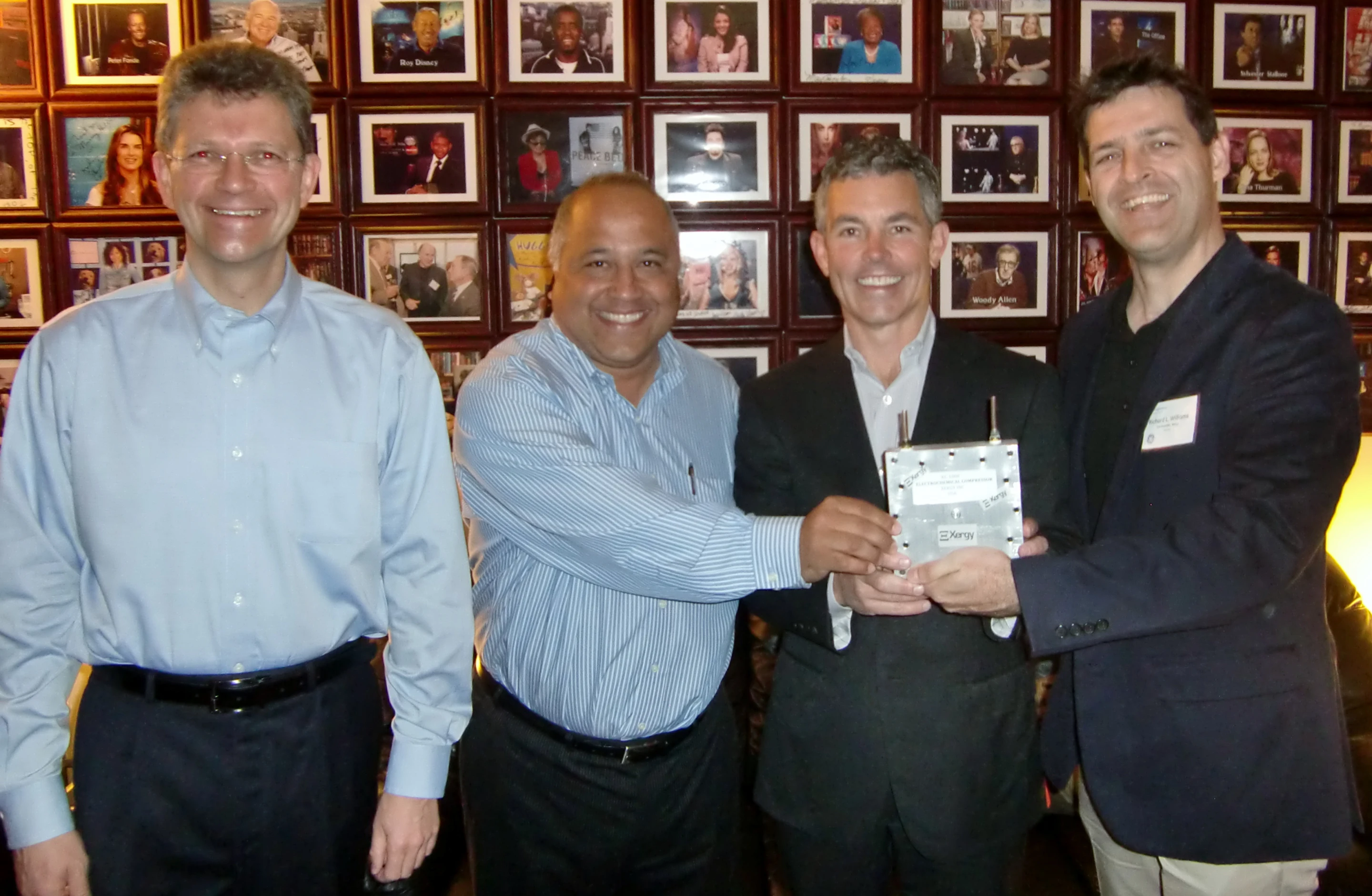 Executives from Xergy Inc. and GE Corp at the GE Ecomagination Award Ceremony in New York on June 24th, 2011, along with Xergy's Invention of an Electrochemical Compressor for Refrigeration