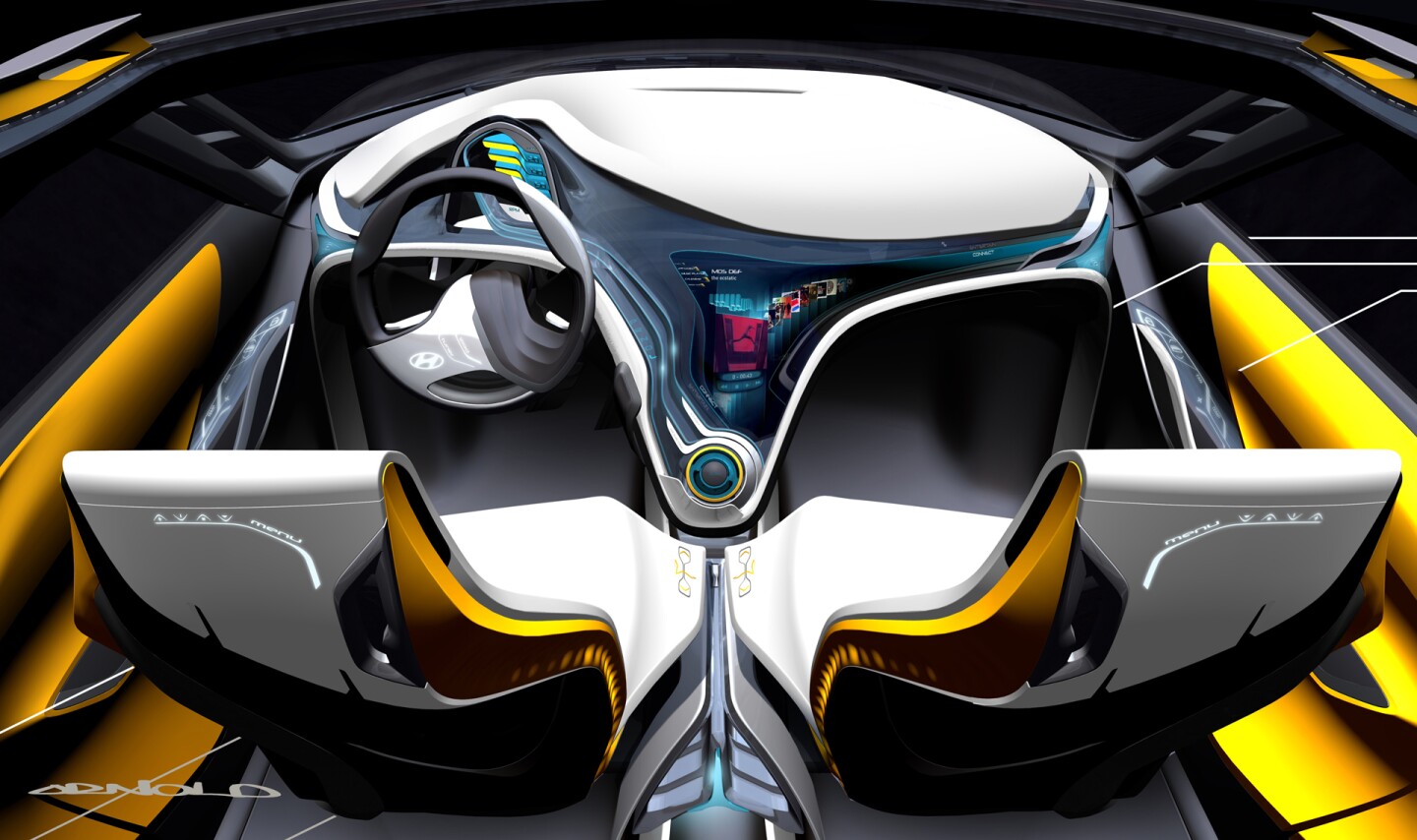The Hyundai Curb concept interior