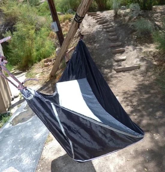 Hammock Bliss Sky Bed includes a built-in sleeping pad sleeve