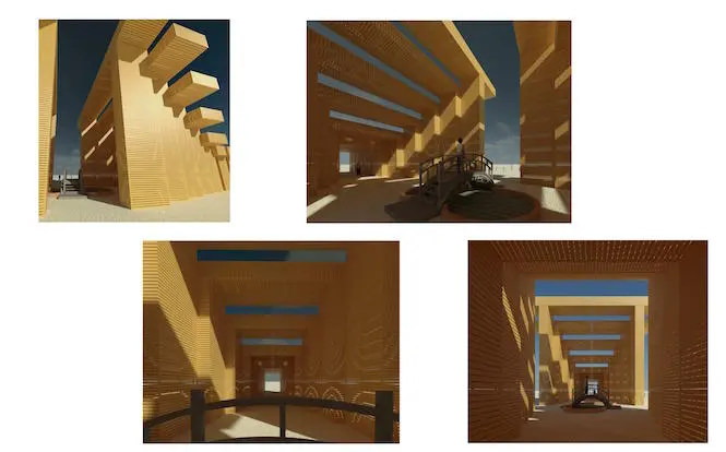 A look inside the planned temple for Burning Man 2019