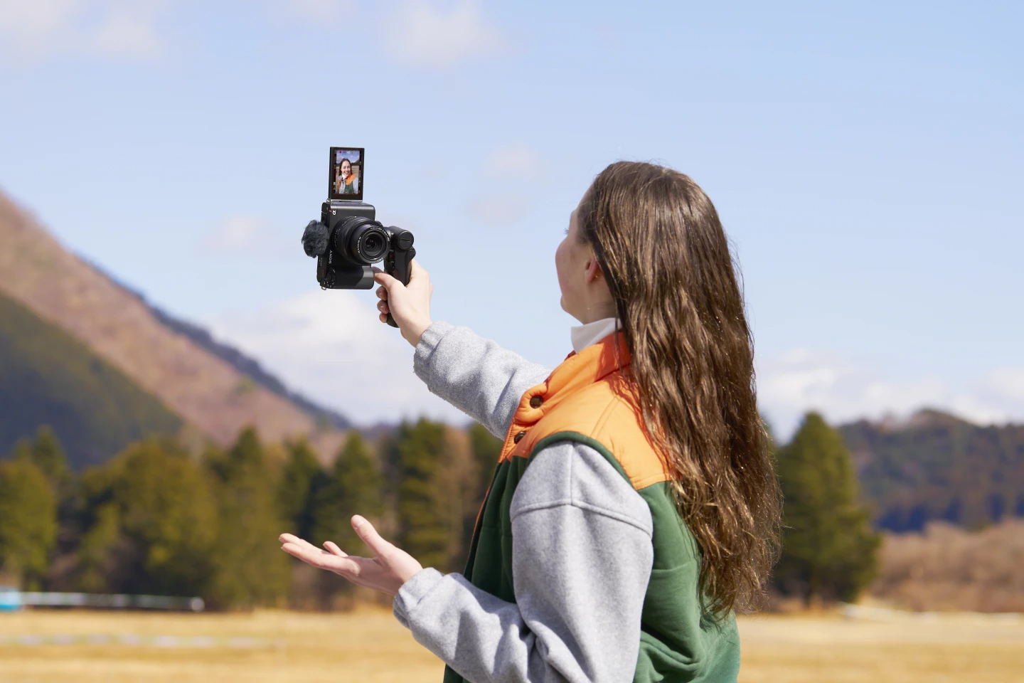 The ZV-E1 includes a 3-capsule mic with windshield, vari-angle touch display, can record 10-bit 4K video internally and is compatible with more than 70 E-mount lenses
