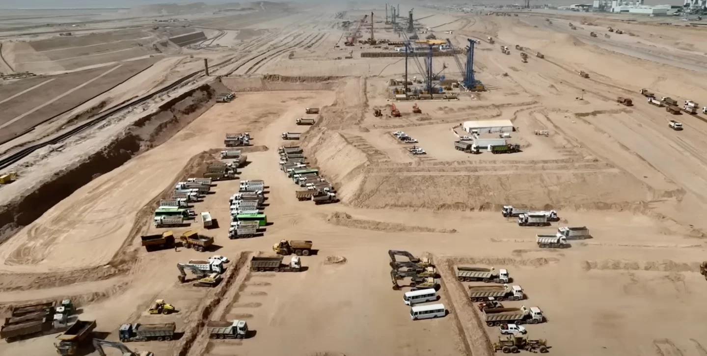 The Line has an army of workers and automated construction robots currently busy laying foundation piles