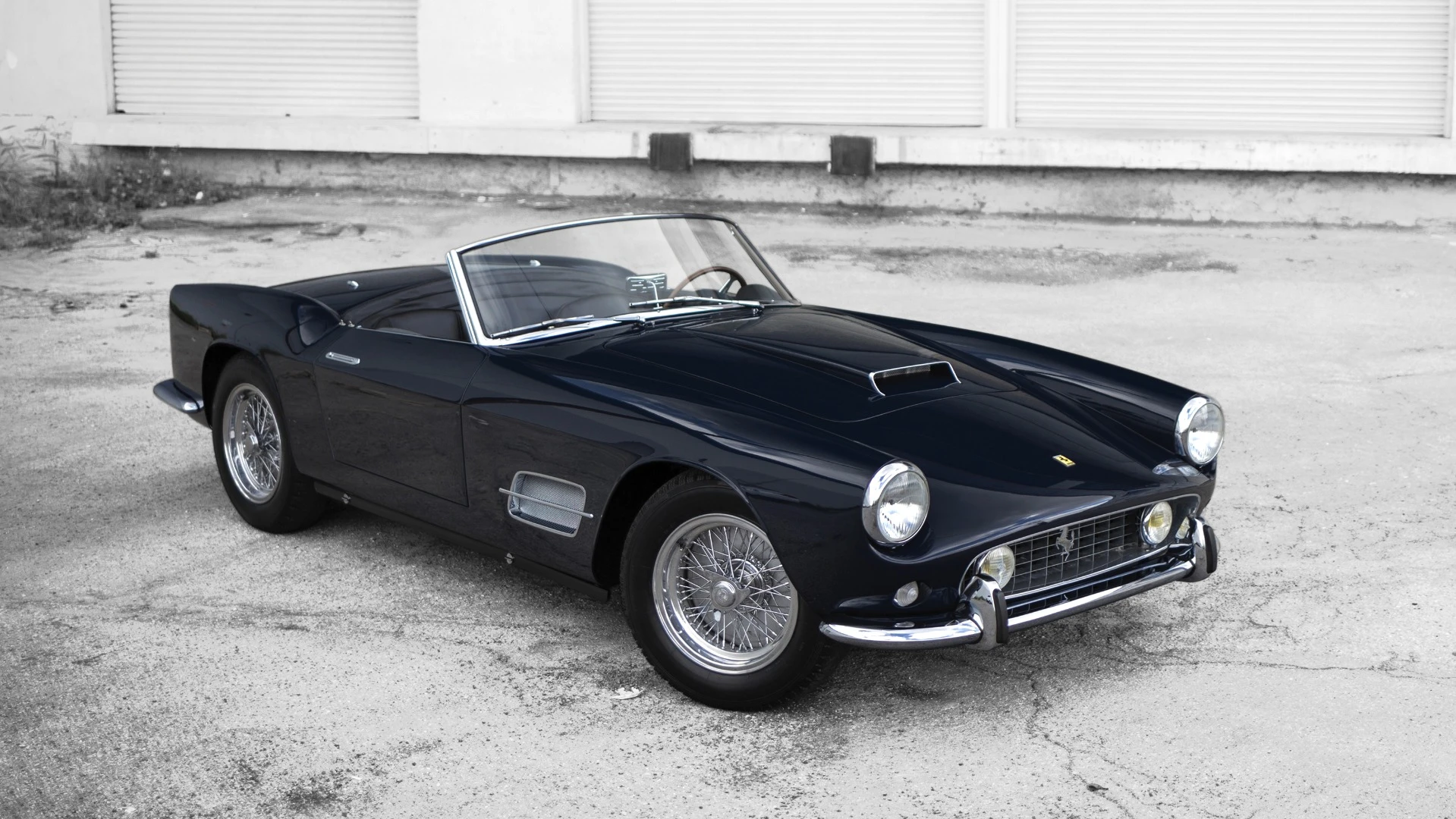 Sold new in 1959 to Prince Alvise Hercolani of Bologna, this 1959 Ferrari 250 GT LWB California Spider by Scaglietti (1307GT) was one of 50 LWB California Spiders built by Ferrari. After six months of ownership, Hercolani sold the car to German F1 driver Wolfgang Seidel, and the ownership lineage is fully recorded to 1999 when the car underwent a complete resoration at Carrozzeria Autosport, Bacchelli & Villa in Italy. In 2004, the car was stripped to its bare metal and refinished in dark blue with silver hardtop, the same colors it sported during Seidel’s ownership. The car was shown at the Meadow Brook Concours d’Elegance in 2005 and the 2008 Pebble Beach Concours d’Elegance before another $115,000 was invested to take it to Ferrari Club of America Platinum award-winning standards. Ferrari specialist Greg Jones was commissioned for a complete motor and suspension rebuild, and the entire car was detailed to concours standards before being shown at the Cavallino Classic in 2011. At this time, the car was certified by Ferrari Classiche and confirmed to be matching numbers throughout.