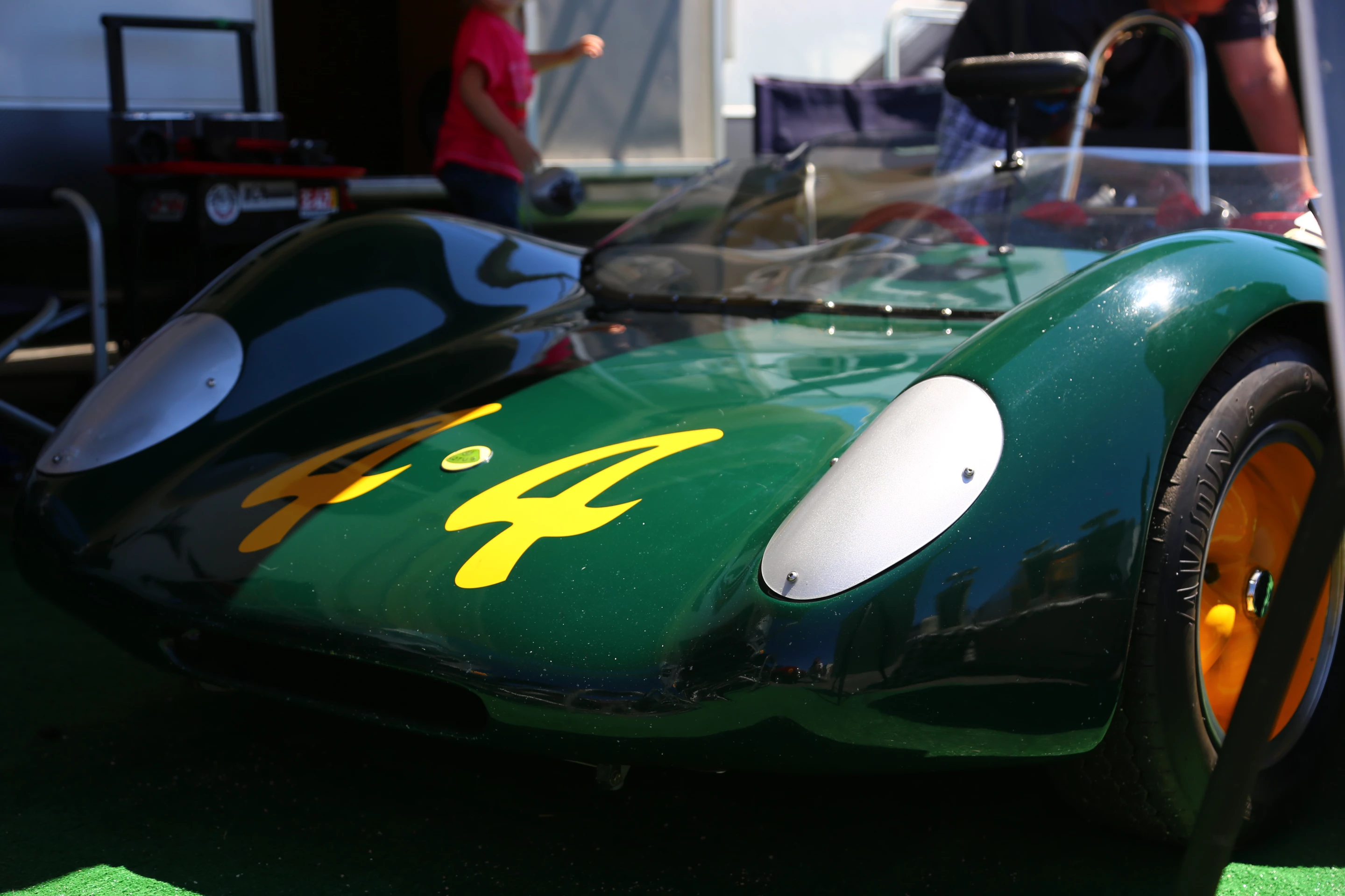 A Lotus 23B racer from the mid-1960s in the pits (Photo: Angus MacKenzie/Gizmag.com