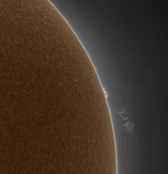 Runner Up - Young Competition. Detached Prominences. This is the Sun imaged from London in September 2019