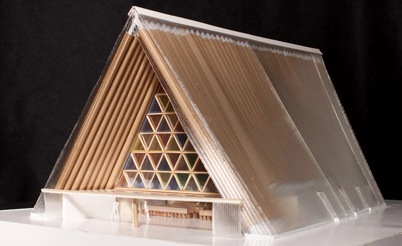 The cathedral was originally due to open in February, but construction has been delayed on more than one occasion (Photo: Shigeru Ban Architects)