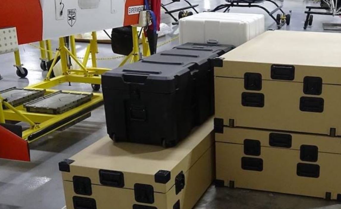 The APT can carry two standard tactical boxes