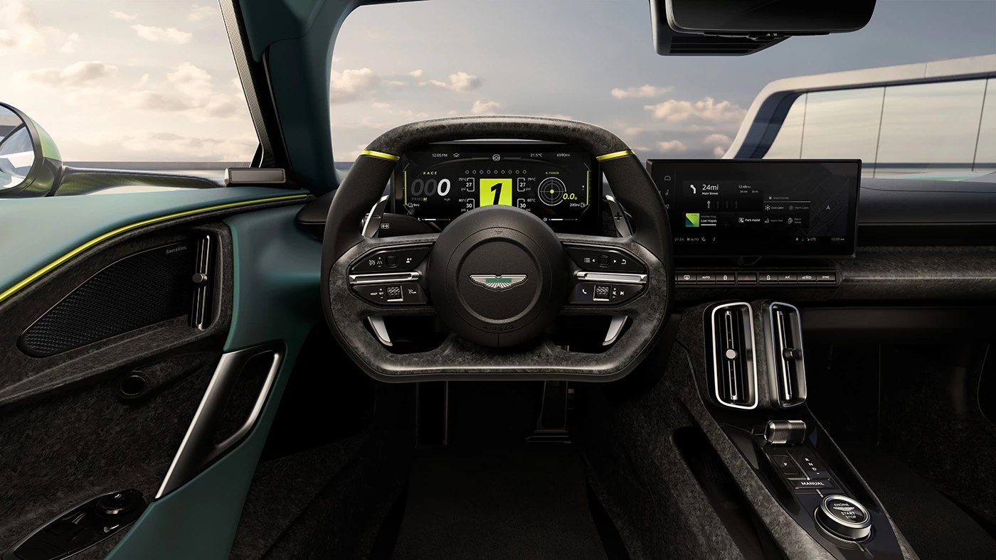 With a focused cockpit and an optimized seating position, the Valhalla is real driver's car