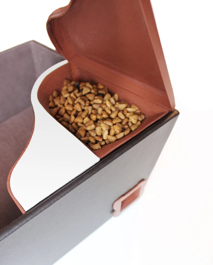 The treat storage area of the device