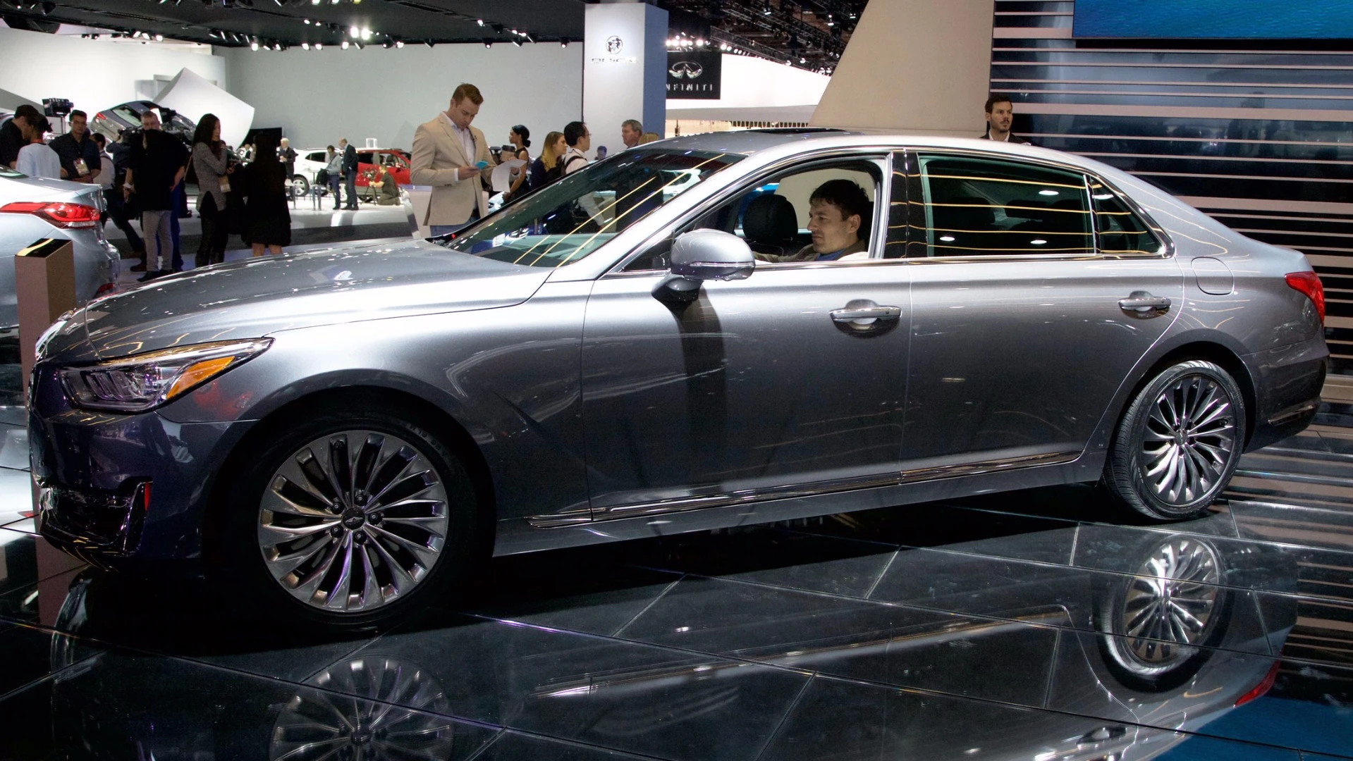 The G90 is the first car launched under Hyundai's new Genesis luxury brand