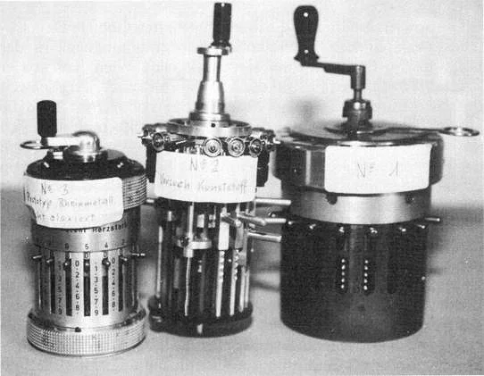 The first prototypes of the Curta calclator
