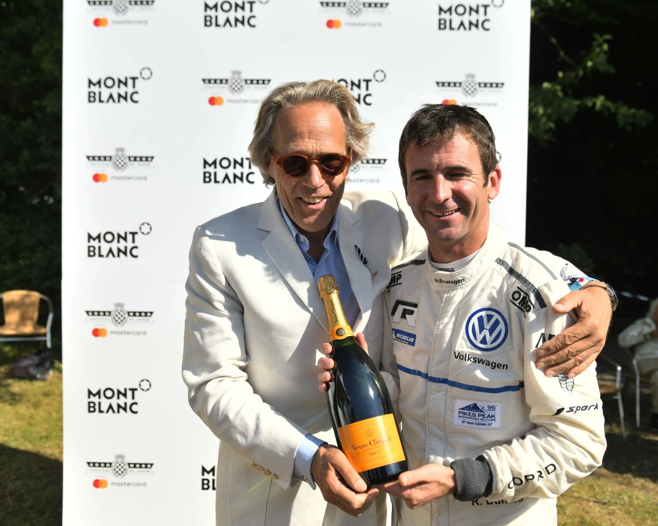 Romain Dumas managed a time of 43.86 seconds aboard the four-wheel-drive Volkswagen I.D R Pikes Peak during the hill climb at the 2018 Goodwood Festival of Speed, the third fastest in the event's history