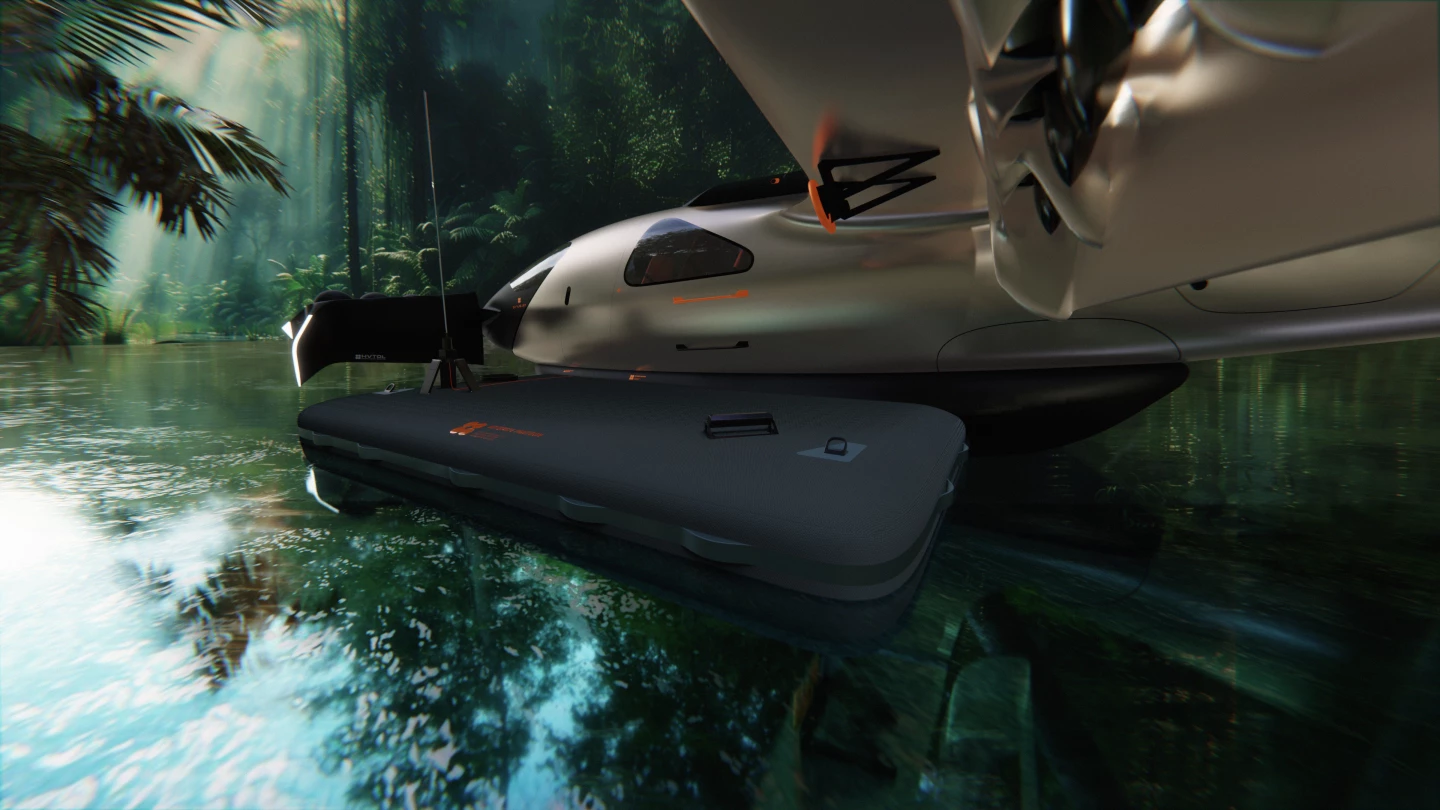 The Adventure Jet can be modified with pontoons to land on water