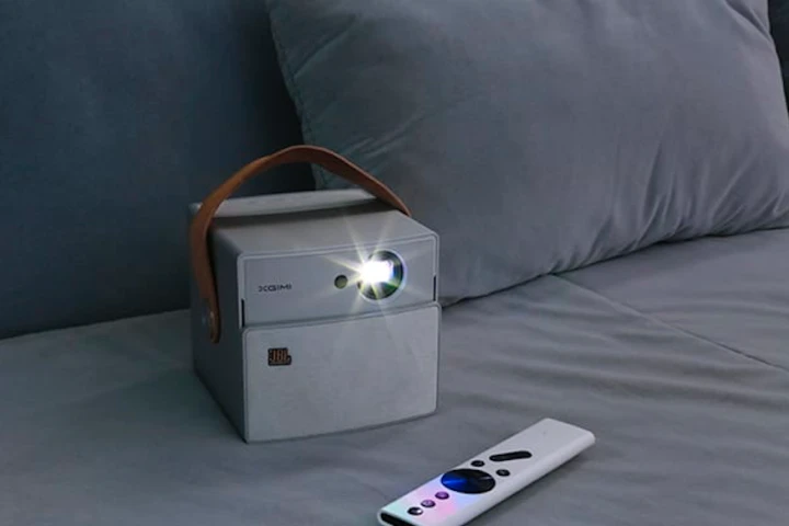 The Xgimi CC Aurora is a boxy portable projector jammed with features, including long battery life and bright images