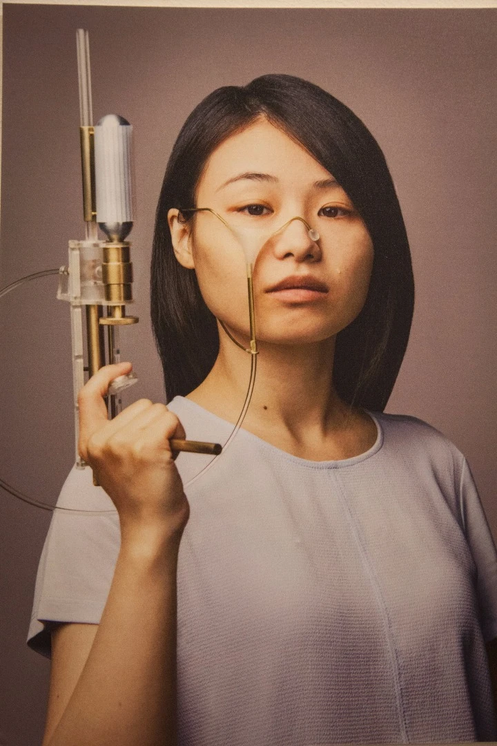 Global Grad Show: This concept is called the Tear Gun, which allows users to shoot their tears as an act of self-defense when they can't find the correct words. By Yi-Fei Chen, from Design Academy Eindhoven, the Netherlands