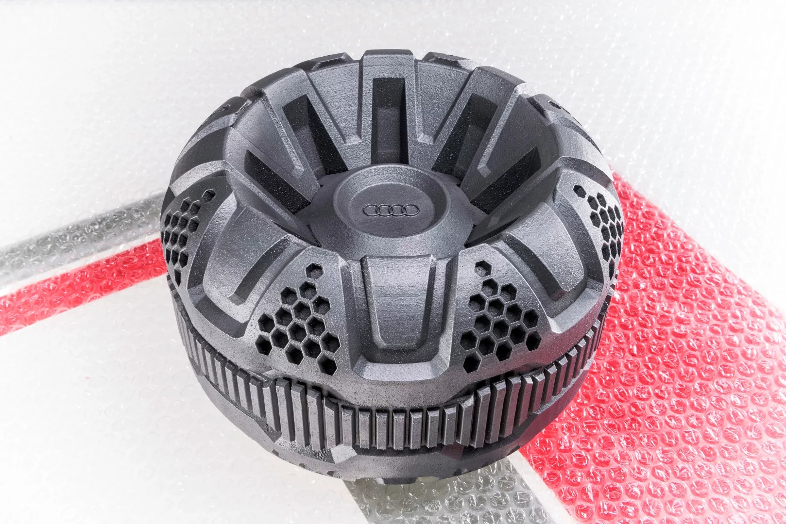 Metal 3D printed wheel for moon rover mission