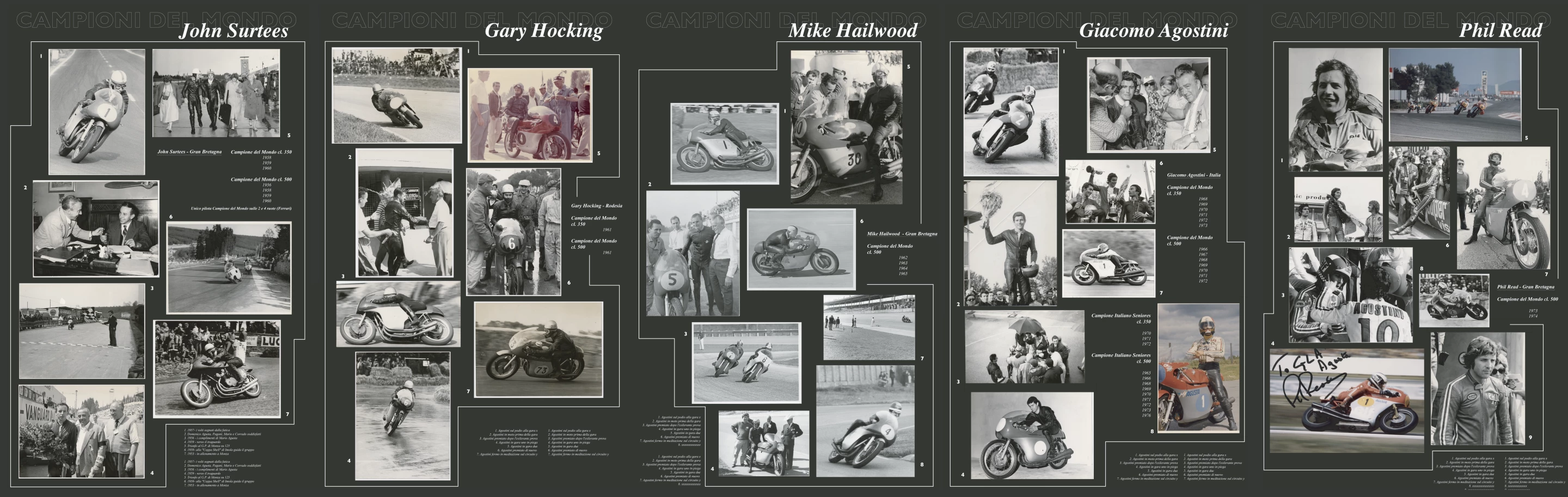 The five best known MV Agusta champions.