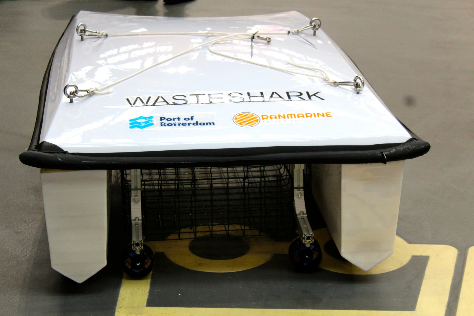 A rear view of the WasteShark