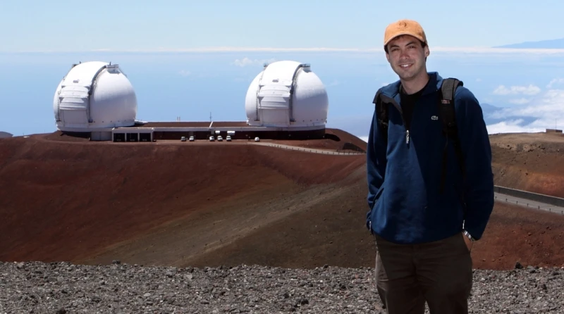 Lead author of the study Iair Arcavi, at the Keck Observatory in Hawaii
