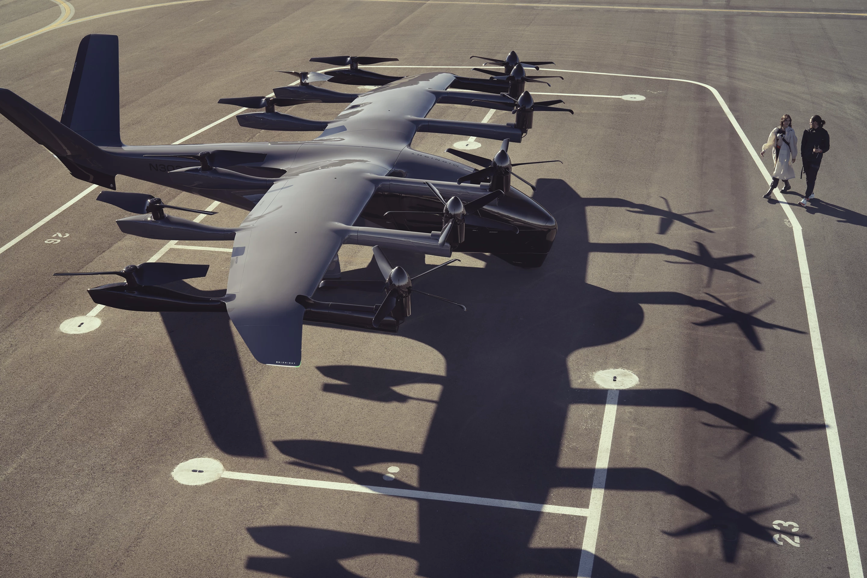 Top speed is 150 mph, and Midnight can carry up to 1,000 lb of payload