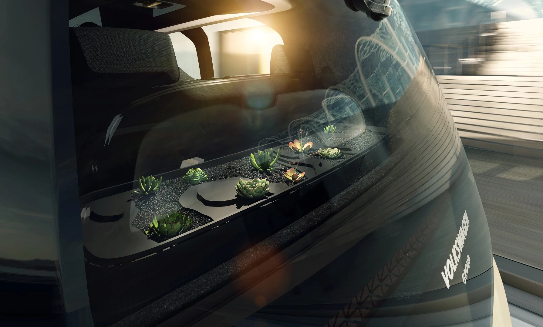 The VW Group Sedric aims to clean the air with plants in the cabin