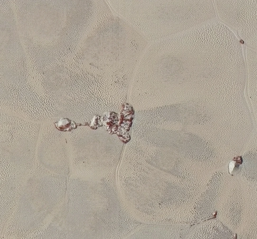 Close up view of Sputnik Planum displaying previously unseen surface imperfections